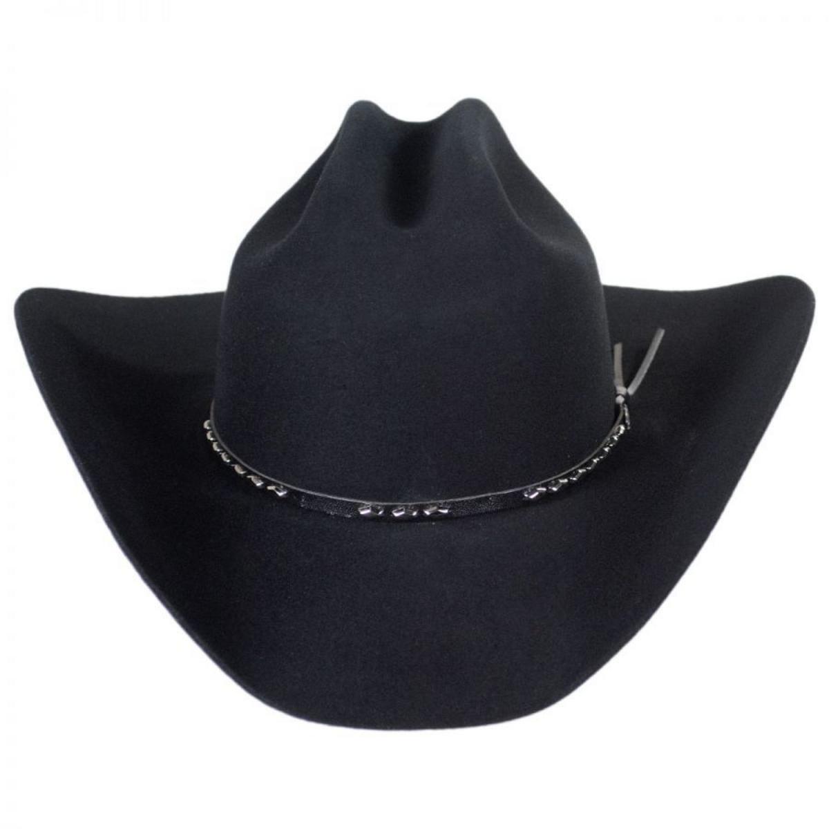 Bailey Western | Alamo Wool Felt Western Hat | 130134 | front | BLACK