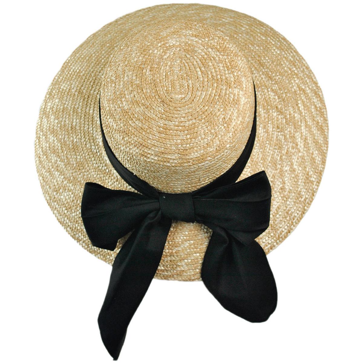 sur la tete | Milan Straw Boater Sun Hat | 103304 | top | NATURAL