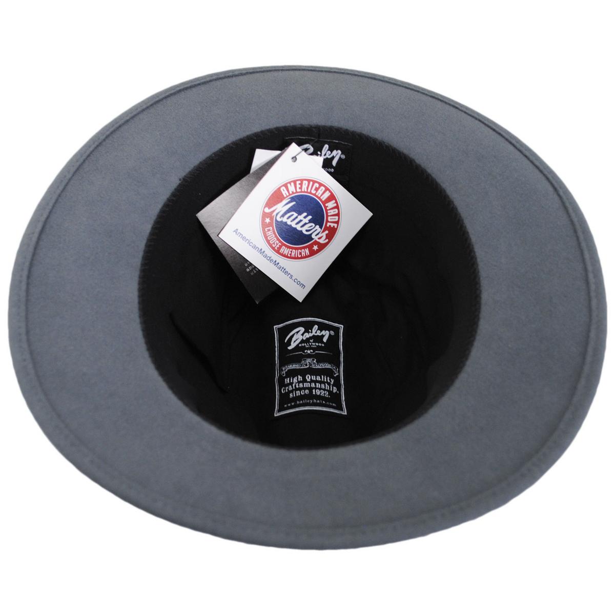 Bailey 1922 | Brandt Lanolux Wool Felt Fedora Hat | 130061 | under | BLUESTONE