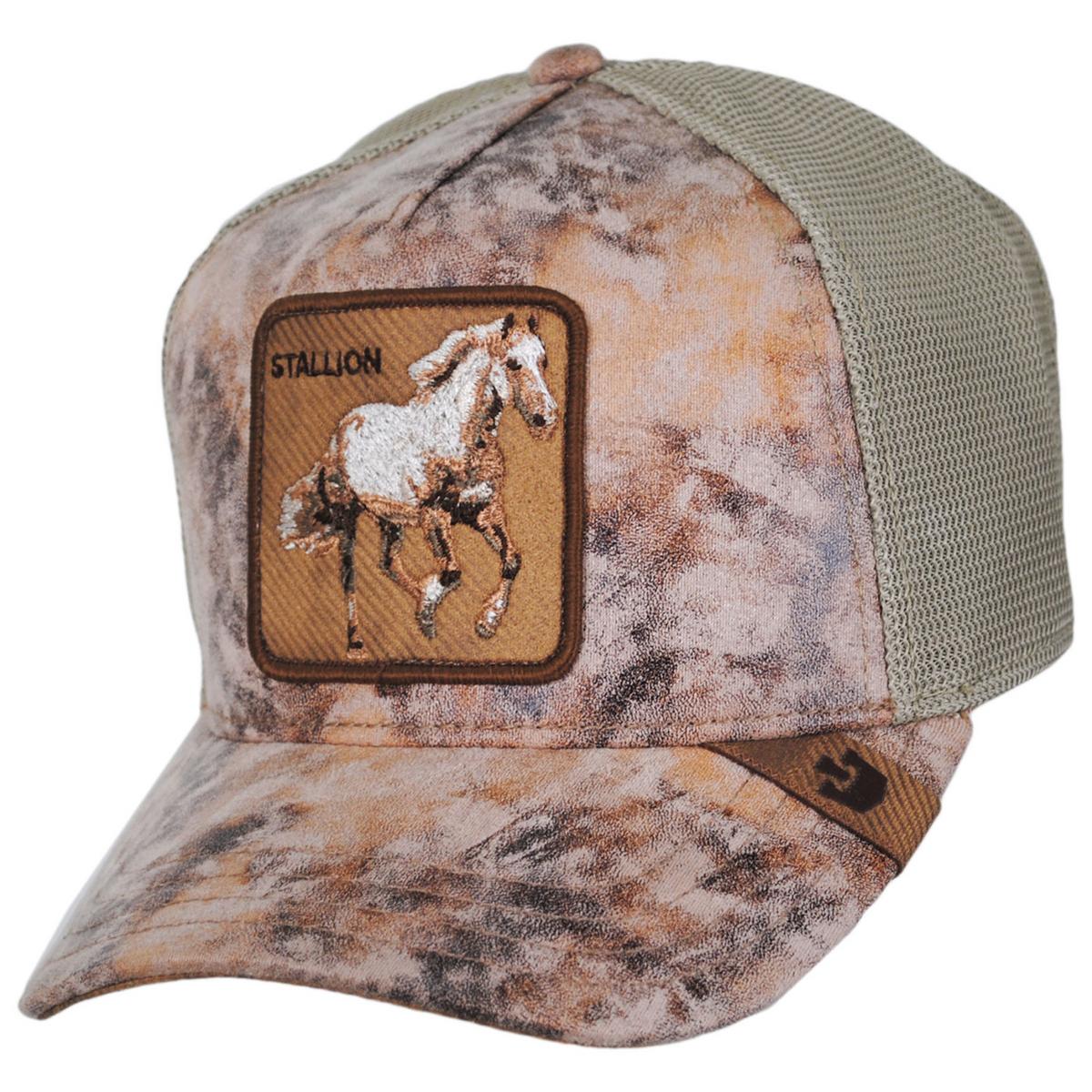 Goorin Bros | Storm Stallion Vegan Leather Mesh Trucker Snapback Baseball Cap | 200675 | lead | BROWN