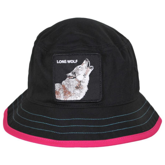 Goorin Bros | Lone Wolf Bucket Hat | 187506 | front | BLACK