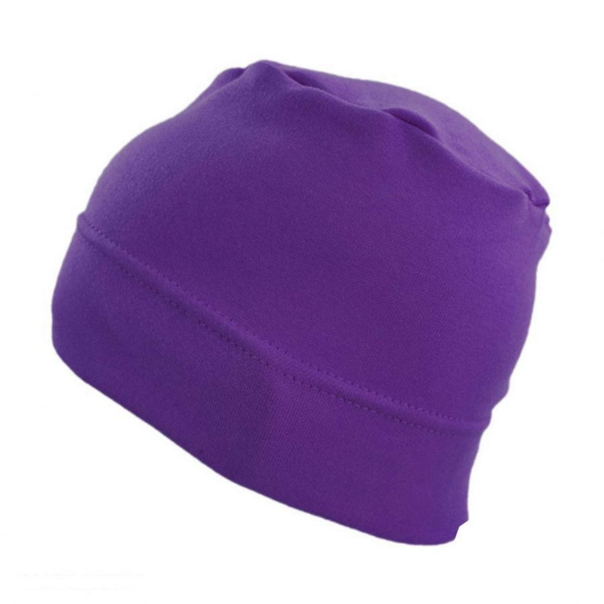 Slumbercap | Cotton Beanie Hat | 500899 | lead | PURPLE