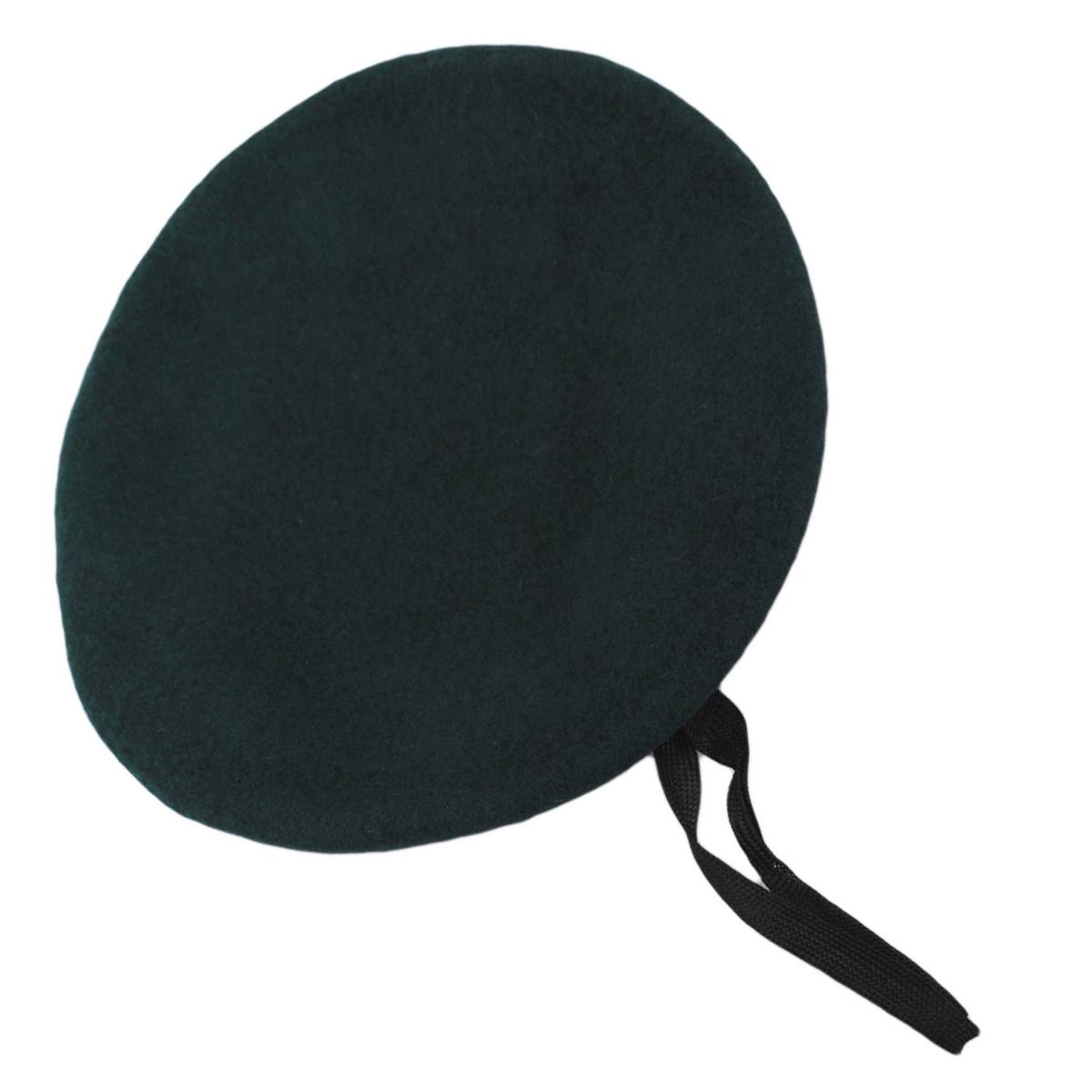 Village Hat Shop | Wool Military Beret | 152540 | top | DARK GREEN