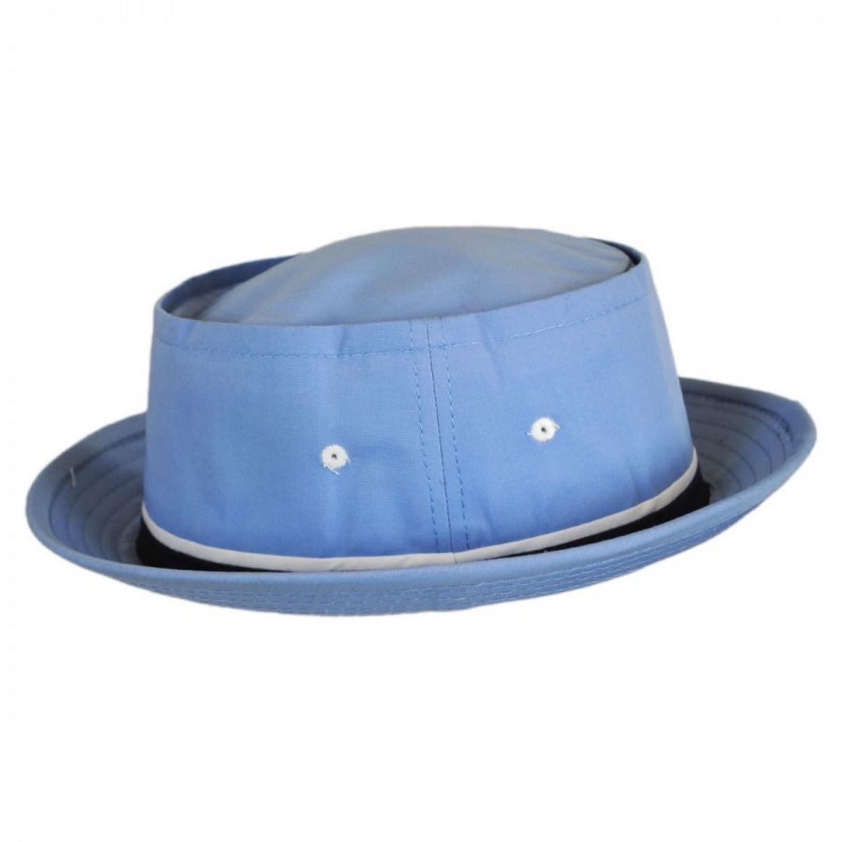 Dorfman Pacific | Classic Roll Up Cotton Bucket Hat | 185102 | profile | LIGHT BLUE