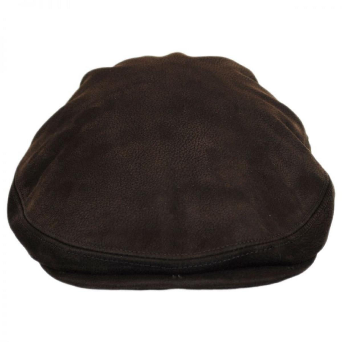 City Sport Caps | Matte Nappa Leather Ivy Cap | 175038 | front | BROWN
