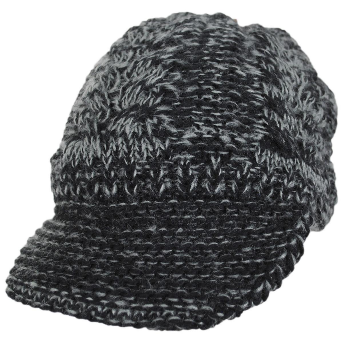Scala | Lingyee Cable Knit Radar Cap | 106424 | lead | BLACK