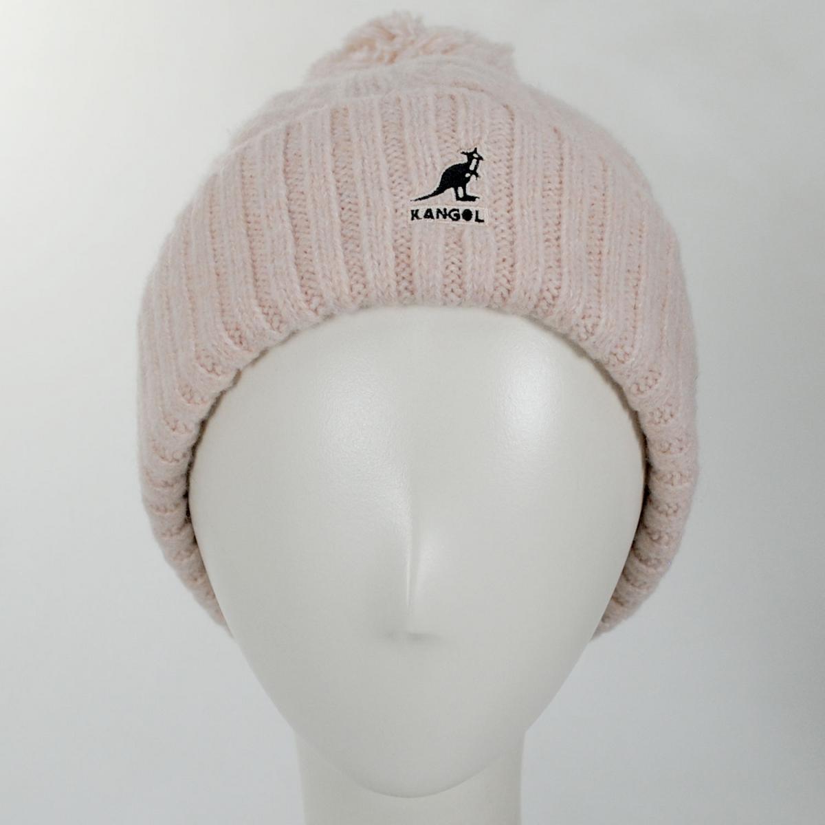 Kangol | Pompom Cable Knit Beanie Hat | 500410 | front | LIGHT PINK