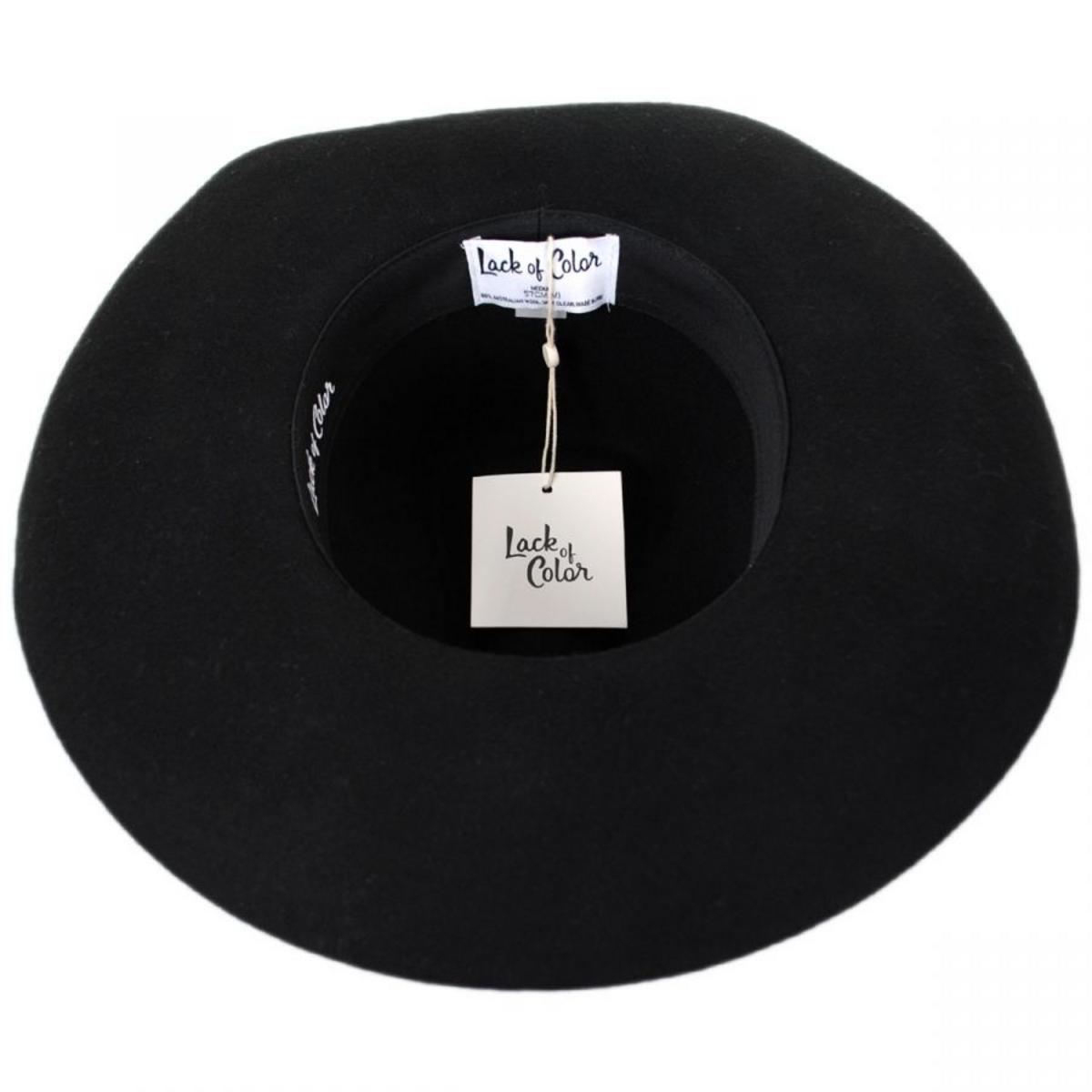 Lack of Color | Goldfinger Wool Felt Western Hat | 124316 | under | BLACK