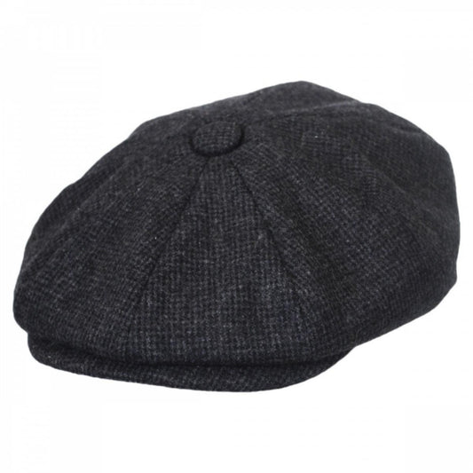 Jaxon Hats | Union Wool Blend Newsboy Cap | 167789 | lead | CHARCOAL