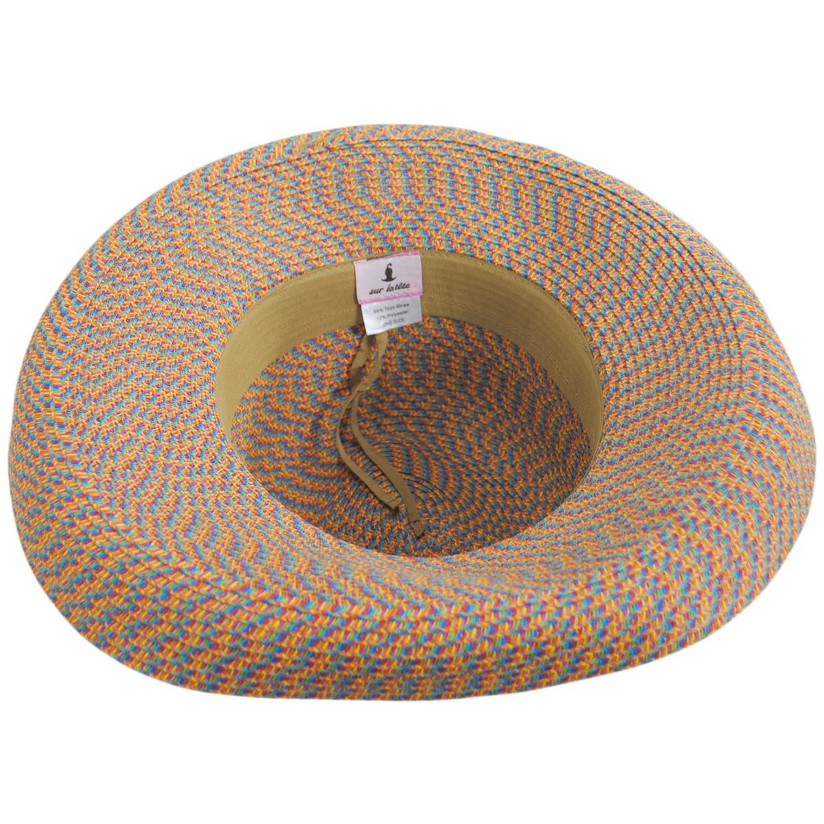 sur la tete | Wholesale Traveler Toyo Straw Sun Hat B2B Pre-Pack | B2B104200 | under | MULTI