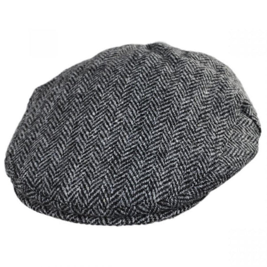 Jaxon & James | Kinloch Harris Tweed Wool Ivy Cap | 170005 | lead | BLACK/GREY