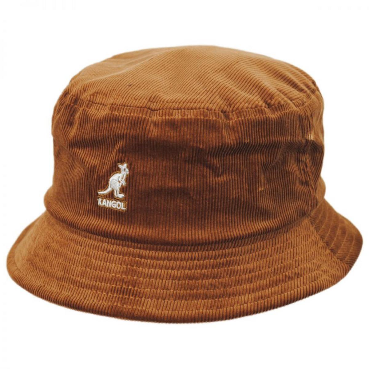 Kangol | Corduroy Cotton Blend Bucket Hat | 185710 | lead | WOOD