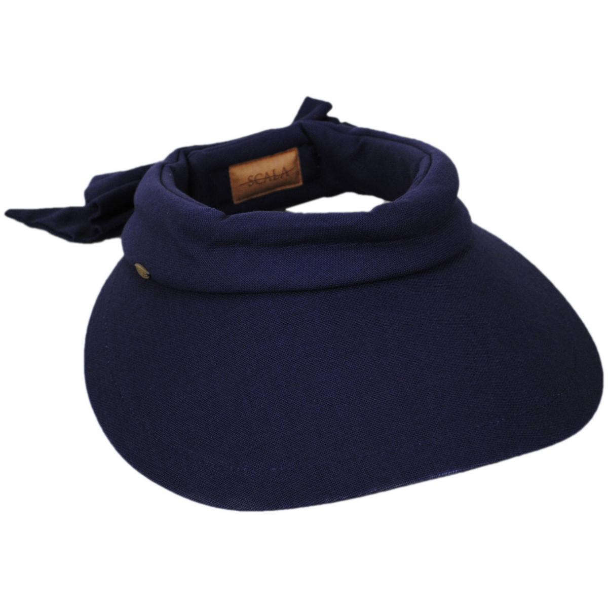 Scala | Backbow Cotton Visor | 195018 | lead | NAVY