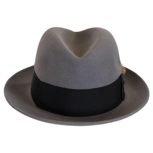Stetson | Selby Fur Felt Fedora Hat | 130619 | front | CARIBOU
