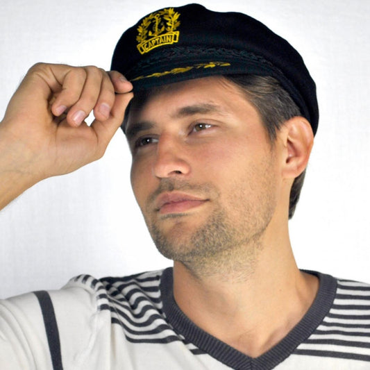 Aegean | Captain's Wool Cap | 180001 | lsmone | BLACK