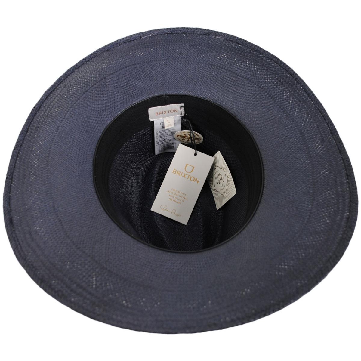 BRIXTON HATS | Harper Panama Straw Fedora Hat | 104050 | under | NAVY