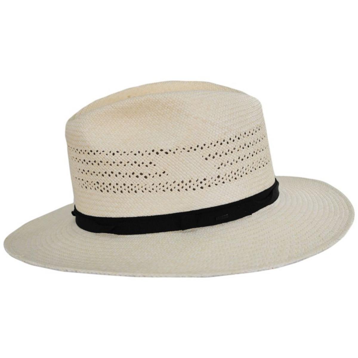 Bailey 1922 | Coram Panama Straw Fedora Hat | 127736 | profile | NATURAL