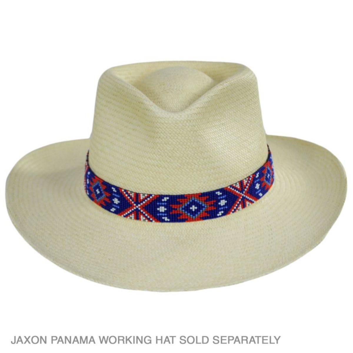 SunBody Hats | Diamond Burst Beaded Hat Band | 602632 | front | BLUE