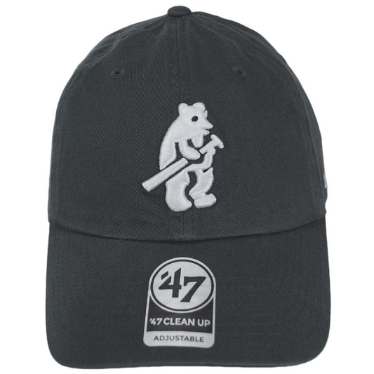 47 Brand | Chicago Cubs MLB Cooperstown Clean Up Strapback Baseball Cap Dad Hat | 203184 | front | VINTAGE NAVY