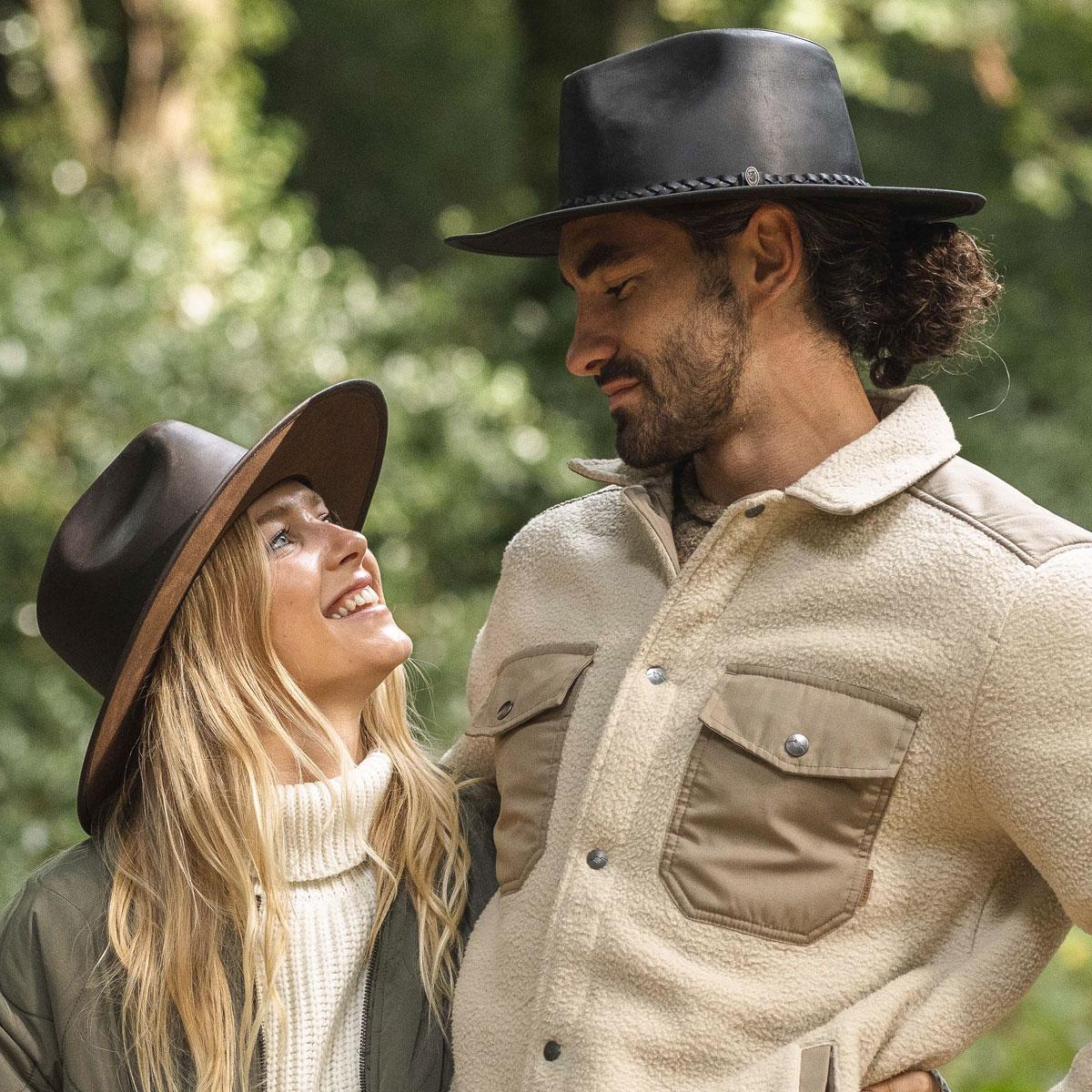 Jaxon Hats | Buffalo Leather Western Hat | 147201 | lsmtwo | CHOCOLATE