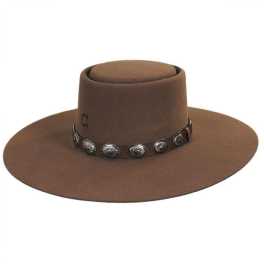 Charlie 1 Horse | High Desert Wool Felt Gambler Hat | 124992 | lead | PECAN