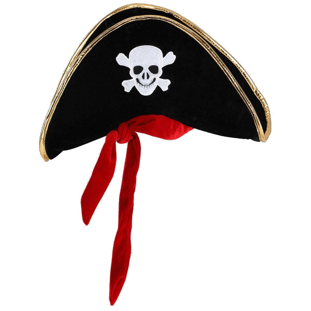 Elope | Classic Pirate Bicorn Hat | 190388 | lead | BLACK/GOLD