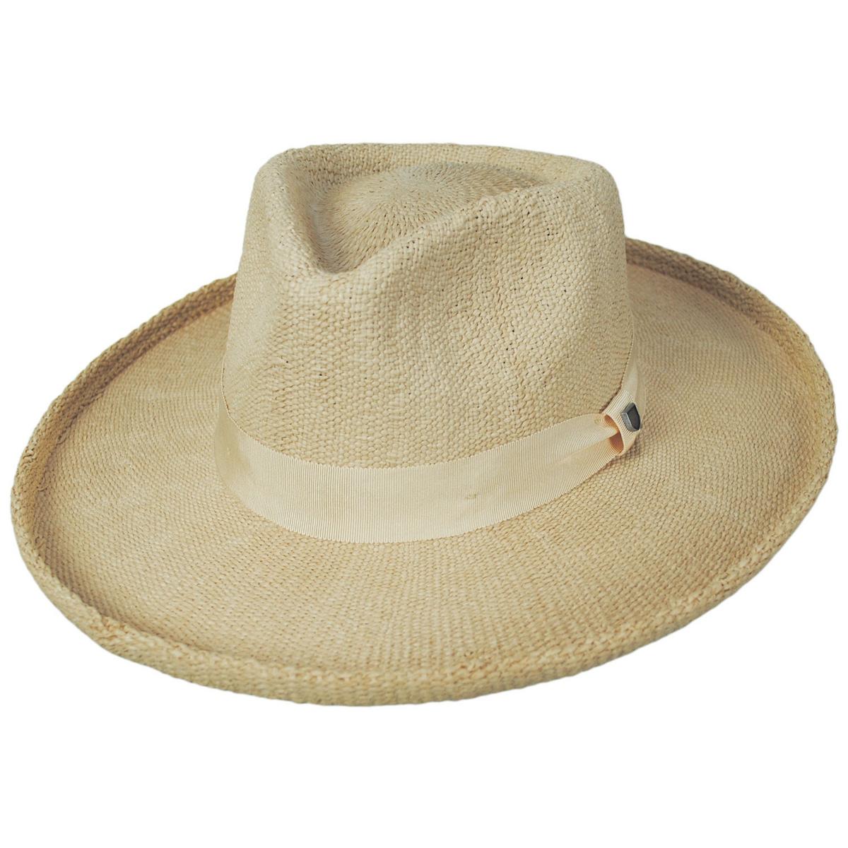 BRIXTON HATS | Victoria Toyo Straw Fedora Hat | 104053 | lead | NATURAL/OAT MILK