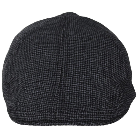 Wigens Caps | Houndstooth Wool/Cotton Pub Cap | 161970 | front | DARK GREY