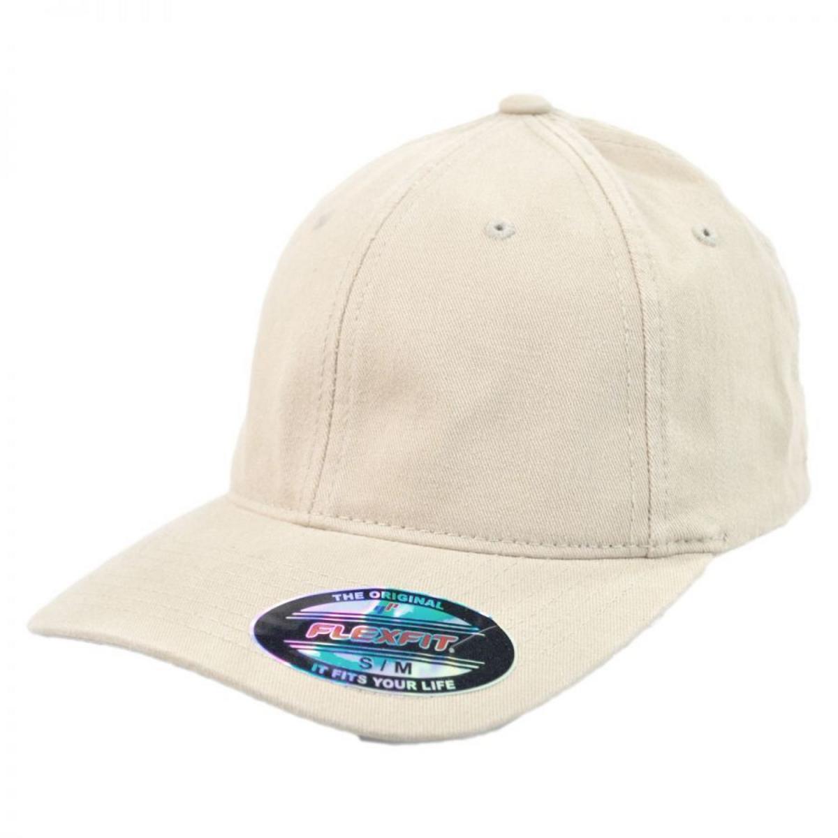 Flexfit | Garment Washed Cotton Twill LoPro Flexfit Fitted Baseball Cap | 221506 | lead | WHITE