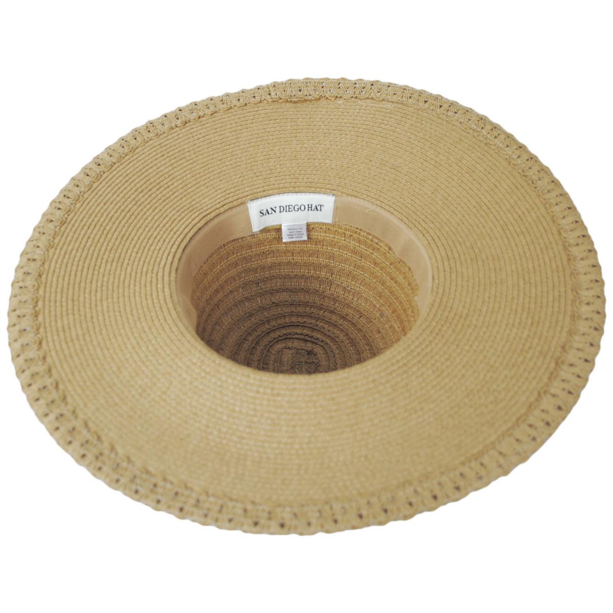 San Diego Hat Company | Fiesta Toyo Straw Swinger Sun Hat | 103683 | under | TOBACCO