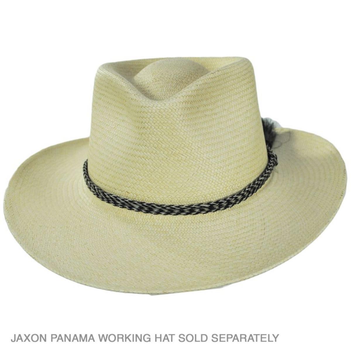 3 Regions Trade Co. | Snake Two-Tone Horse Hair Braid Single Tassel Hat Band | 601700 | profile | BLACK