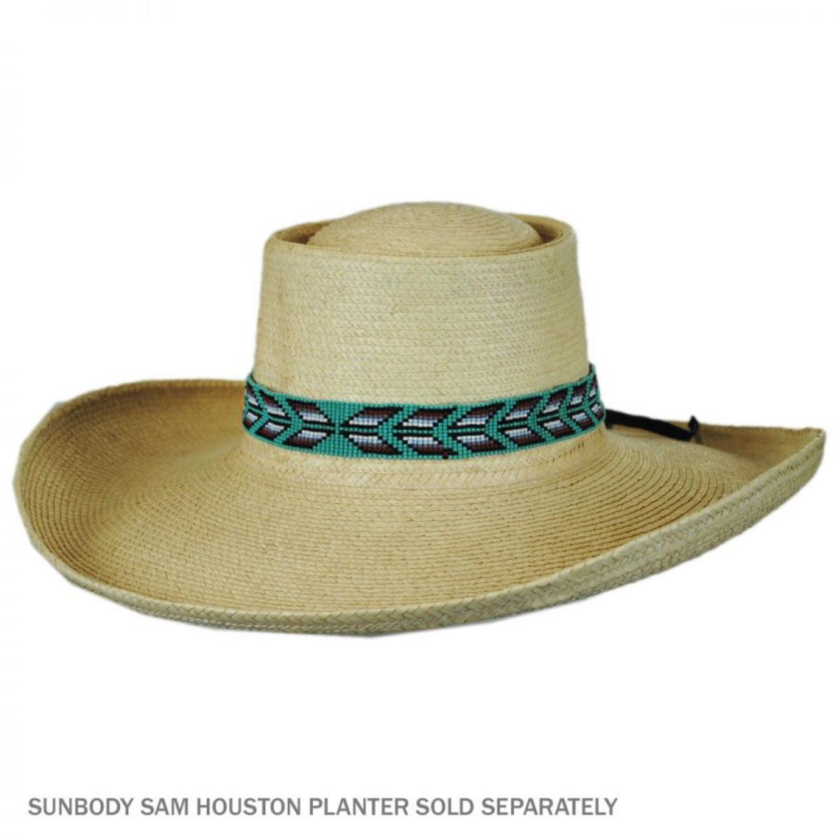 SunBody Hats | Fletching Beaded Hat Band | 602611 | front | TURQUOISE