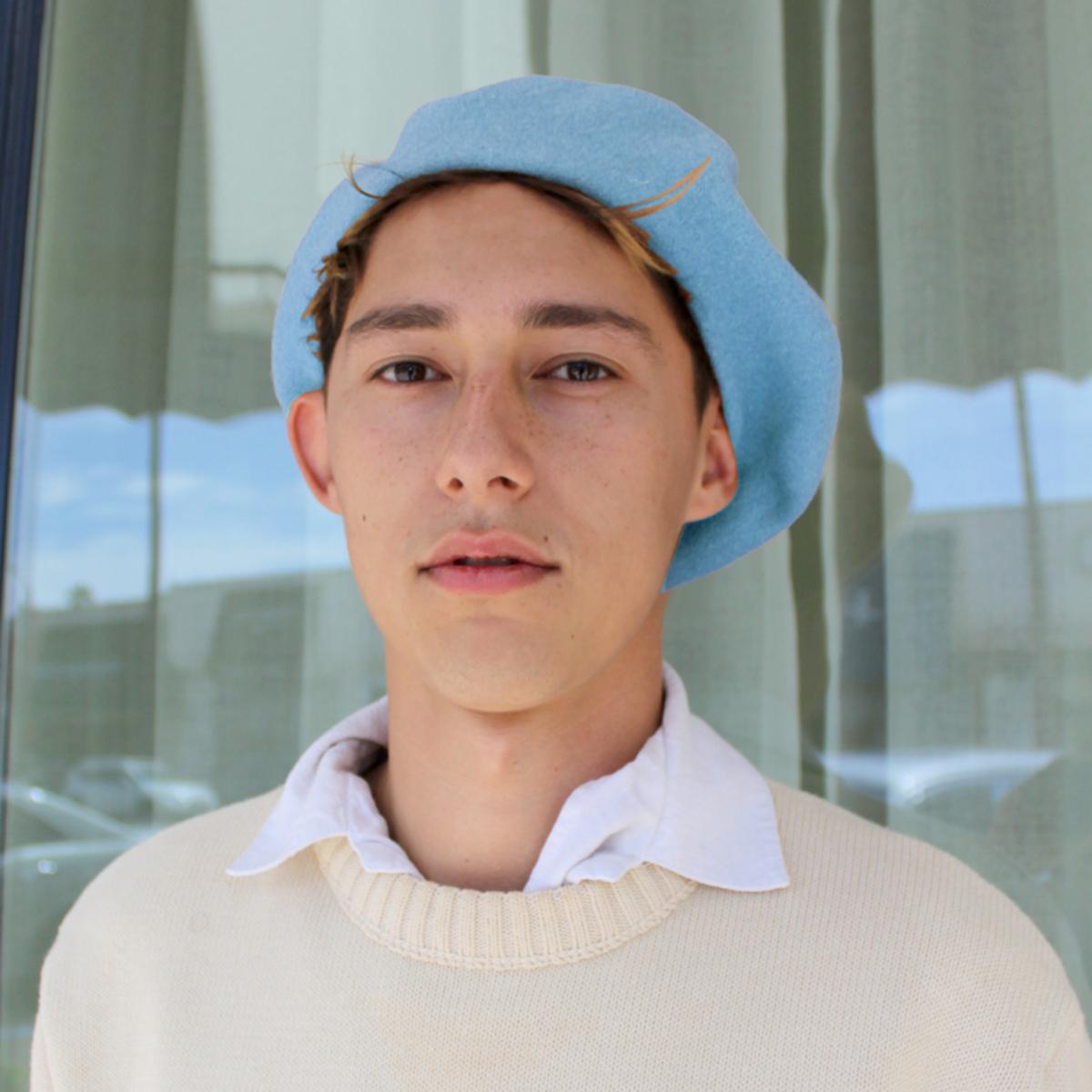 Village Hat Shop | Wool Fashion Beret | 152500 | lsmone | LIGHT BLUE
