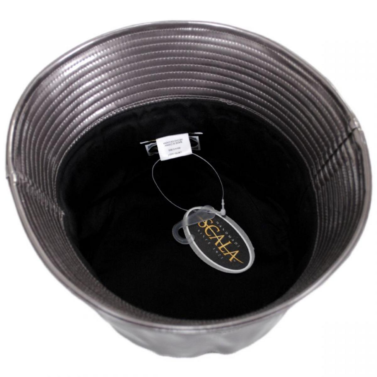 Scala | Pluie Faux Leather Rain Bucket Hat | 106404 | under | GREY