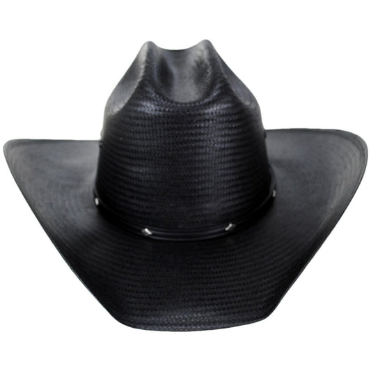 Stetson | Bullock Shantung Straw Western Hat | 127050 | front | BLACK
