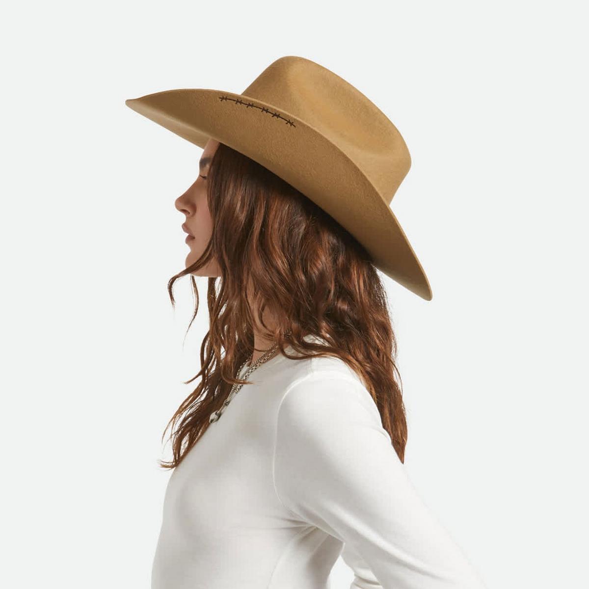 BRIXTON HATS | Laredo Branded Wool Felt Cowboy Hat | 135667 | lsftwo | ANTIQUE BRONZE