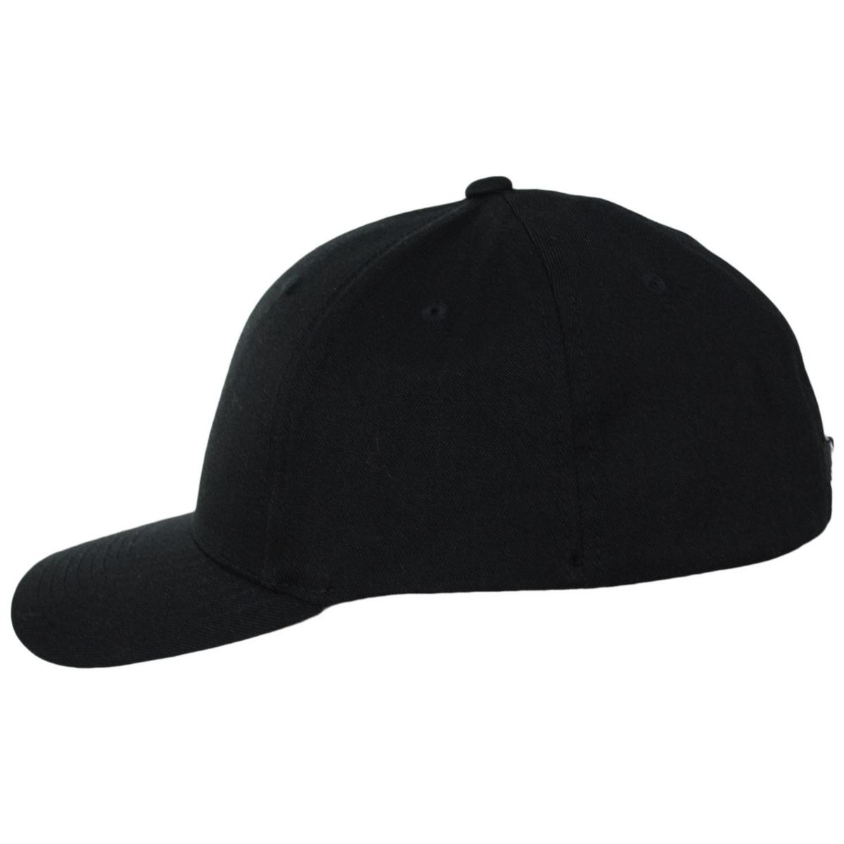 Kangol | Logo Wool Flexfit Fitted Baseball Cap | 201104 | profile | BELUGA BLACK