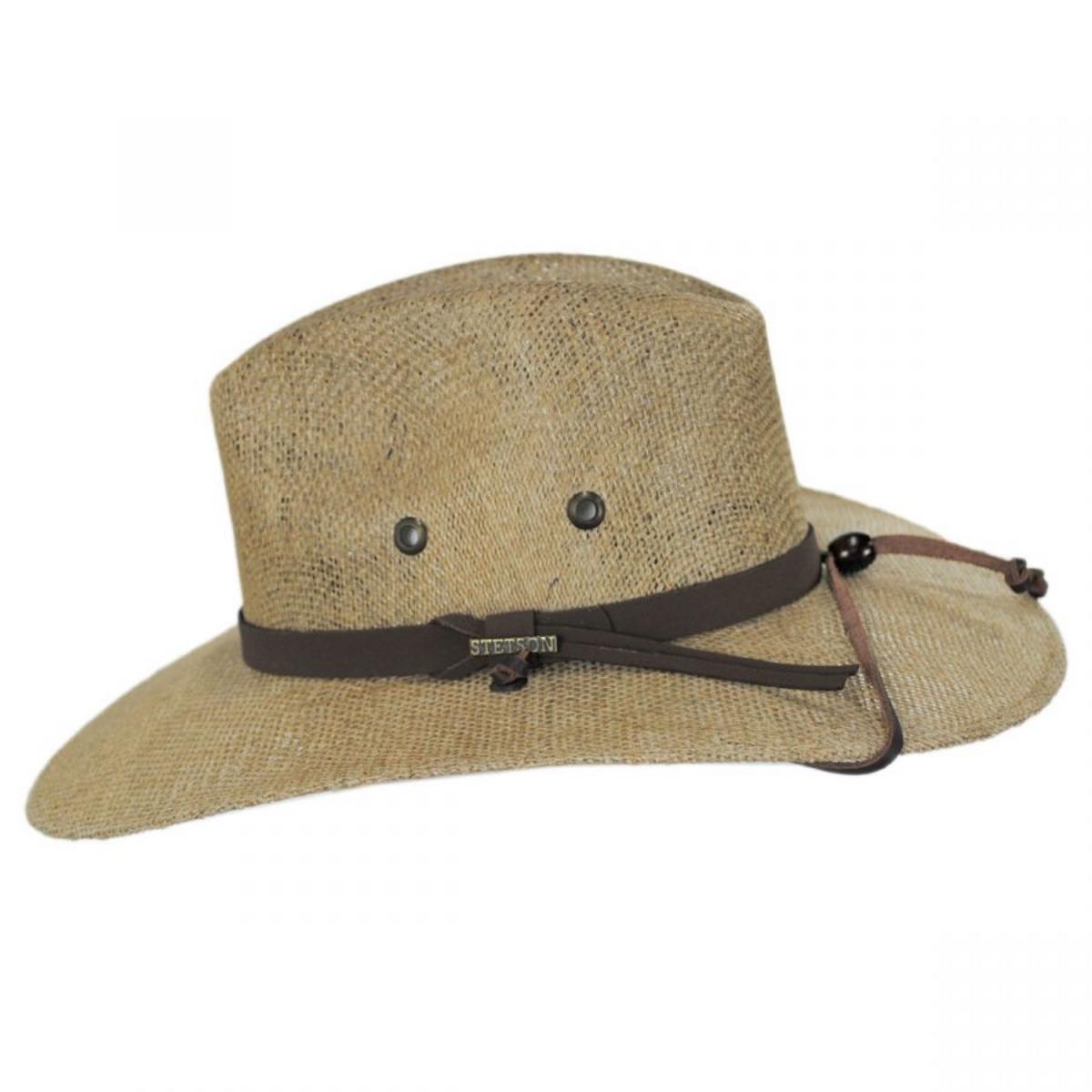 Stetson | Fazenda Coffee Bag Outback Hat | 127030 | profile | TAN