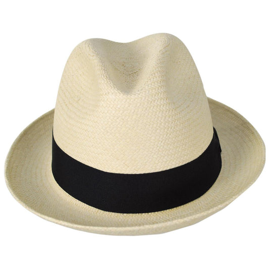 Jaxon Hats | Panama Straw Trilby Fedora Hat | 127106 | front | NATURAL