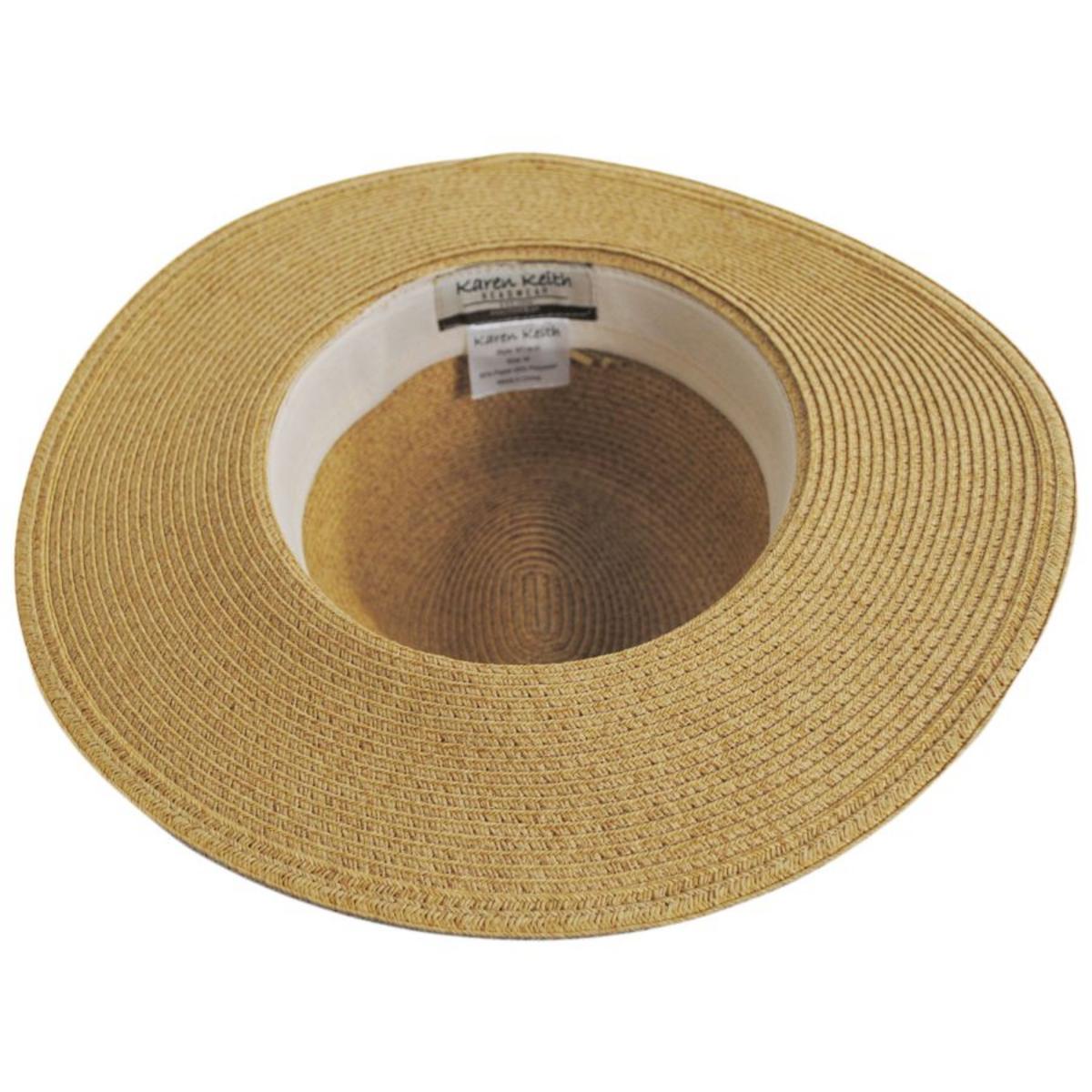 Karen Keith | Horizon Toyo Braid Straw Fedora Hat | 102216 | under | NATURAL