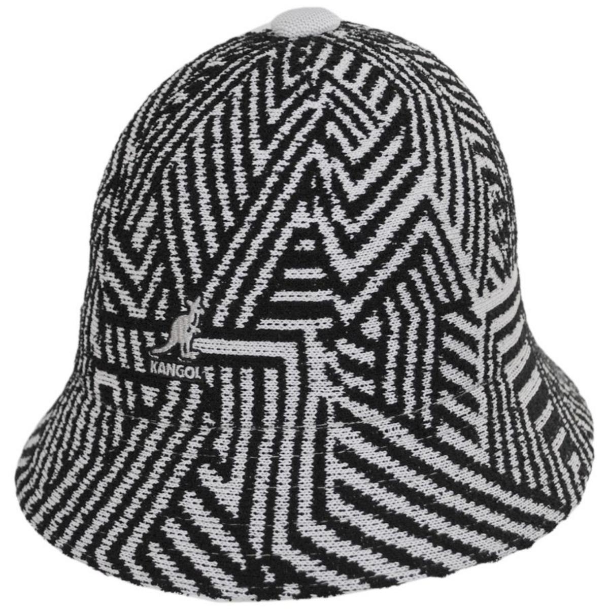 Kangol | Virtual Grid Casual Bucket Hat | 185801 | lead | MOONSTRUCK/BLACK