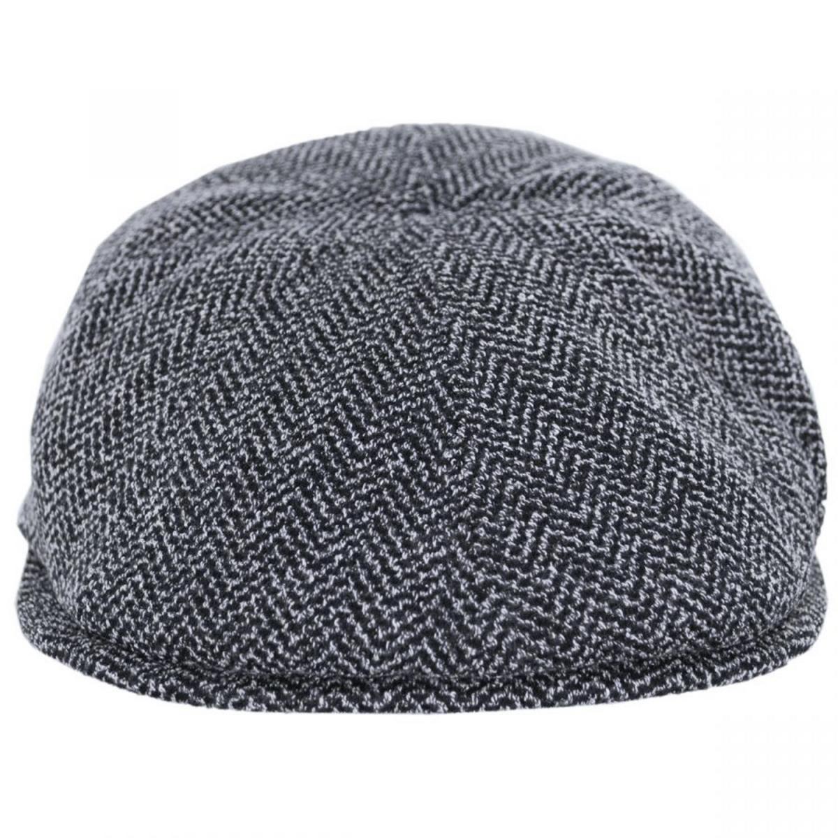 Kangol | Flexfit Pixel Herringbone Newsboy Cap | 160985 | front | MARLED NAVY
