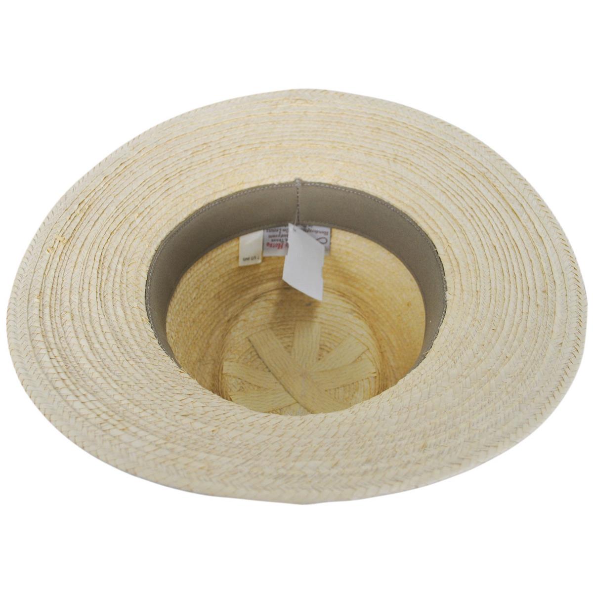 SunBody Hats | Teardrop Guatemalan Palm Leaf Straw Fedora Hat | 128206 | under | NATURAL