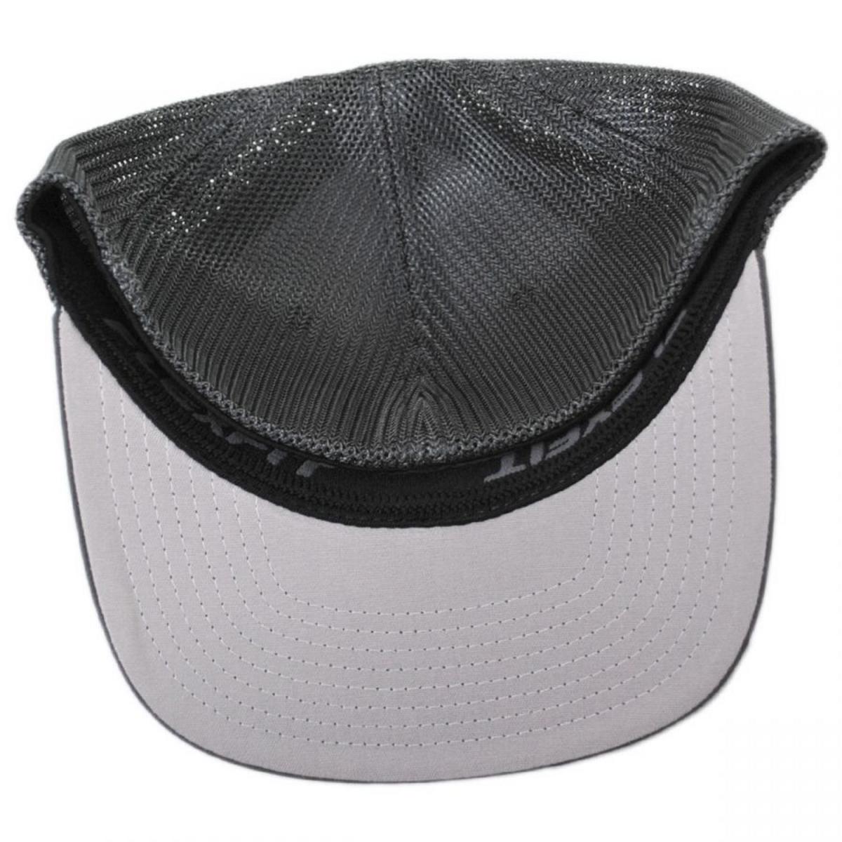 Flexfit | Tonal Cotton Blend Trucker Fitted Baseball Cap | 221504 | under | CHARCOAL
