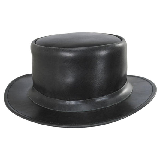 Jaxon Hats | John Bull Leather Top Hat - Black | 194100 | lead | BLACK