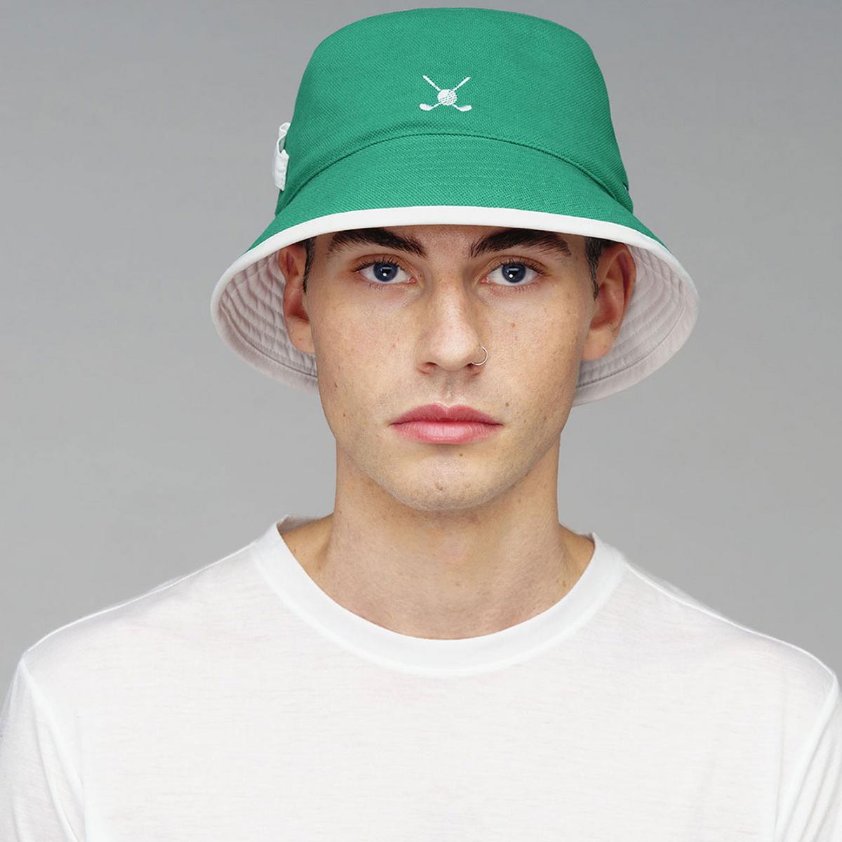 Kangol | Golf Reversible Bucket Hat | 185814 | lsmone | GREEN/WHITE