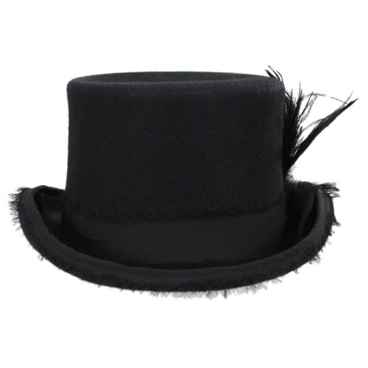 Renegade | Vivienne Wool Felt Top Hat | 130148 | front | BLACK