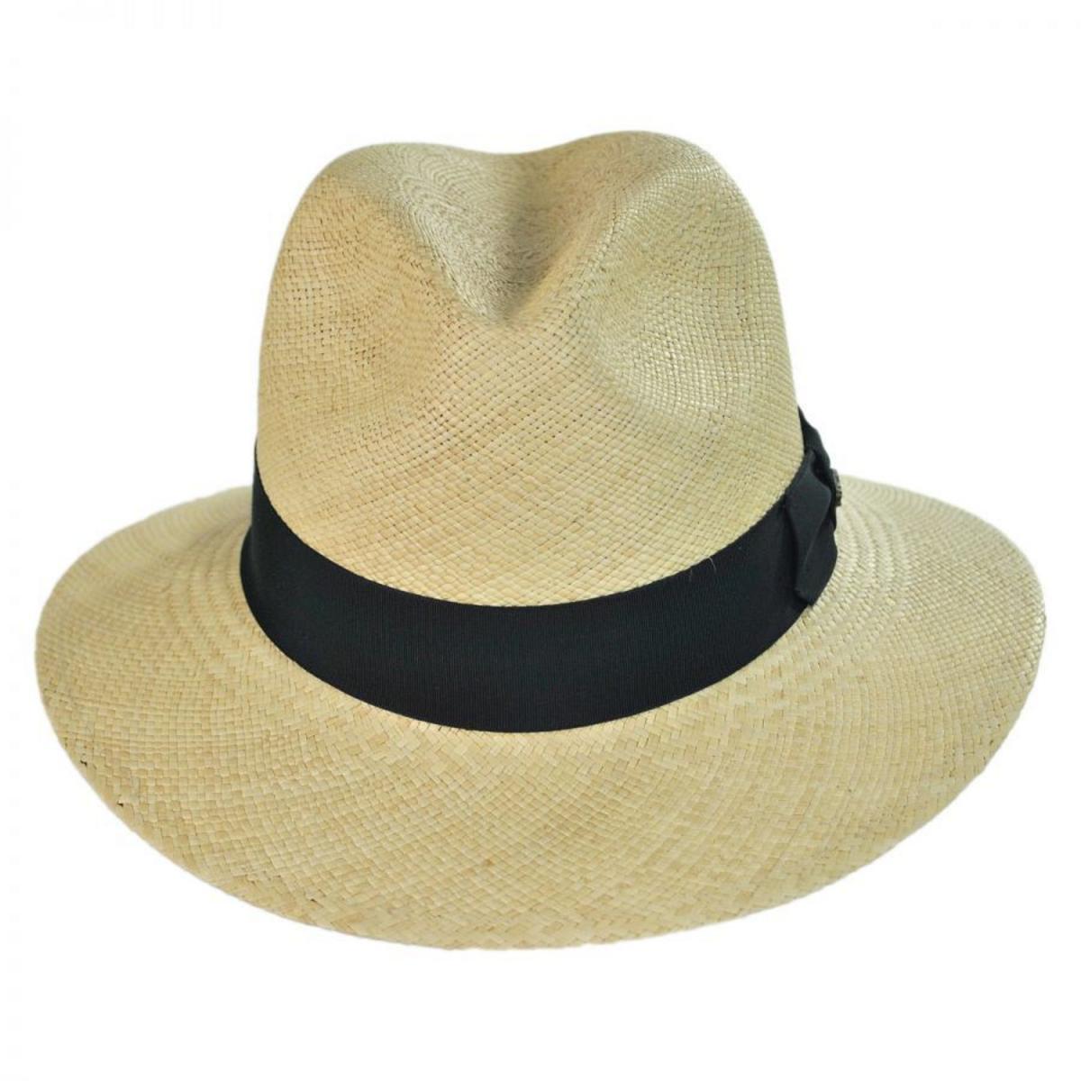 Scala | Panama Straw Safari Fedora Hat | 126123 | front | NATURAL
