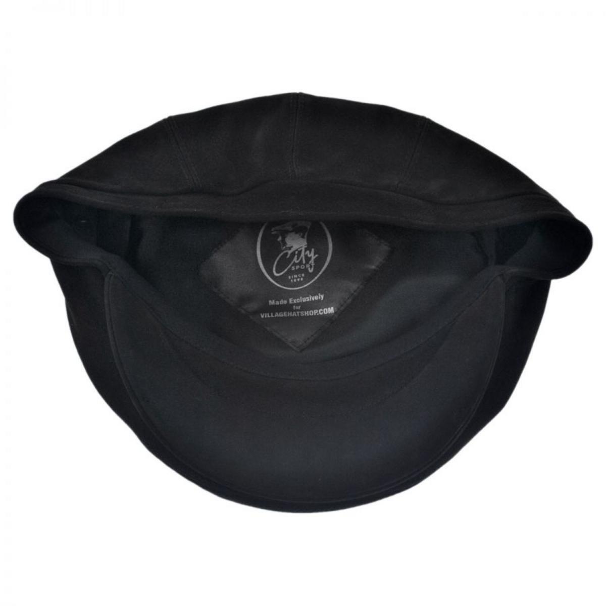 City Sport Caps | Matte Nappa Leather Ivy Cap | 175038 | under | BLACK