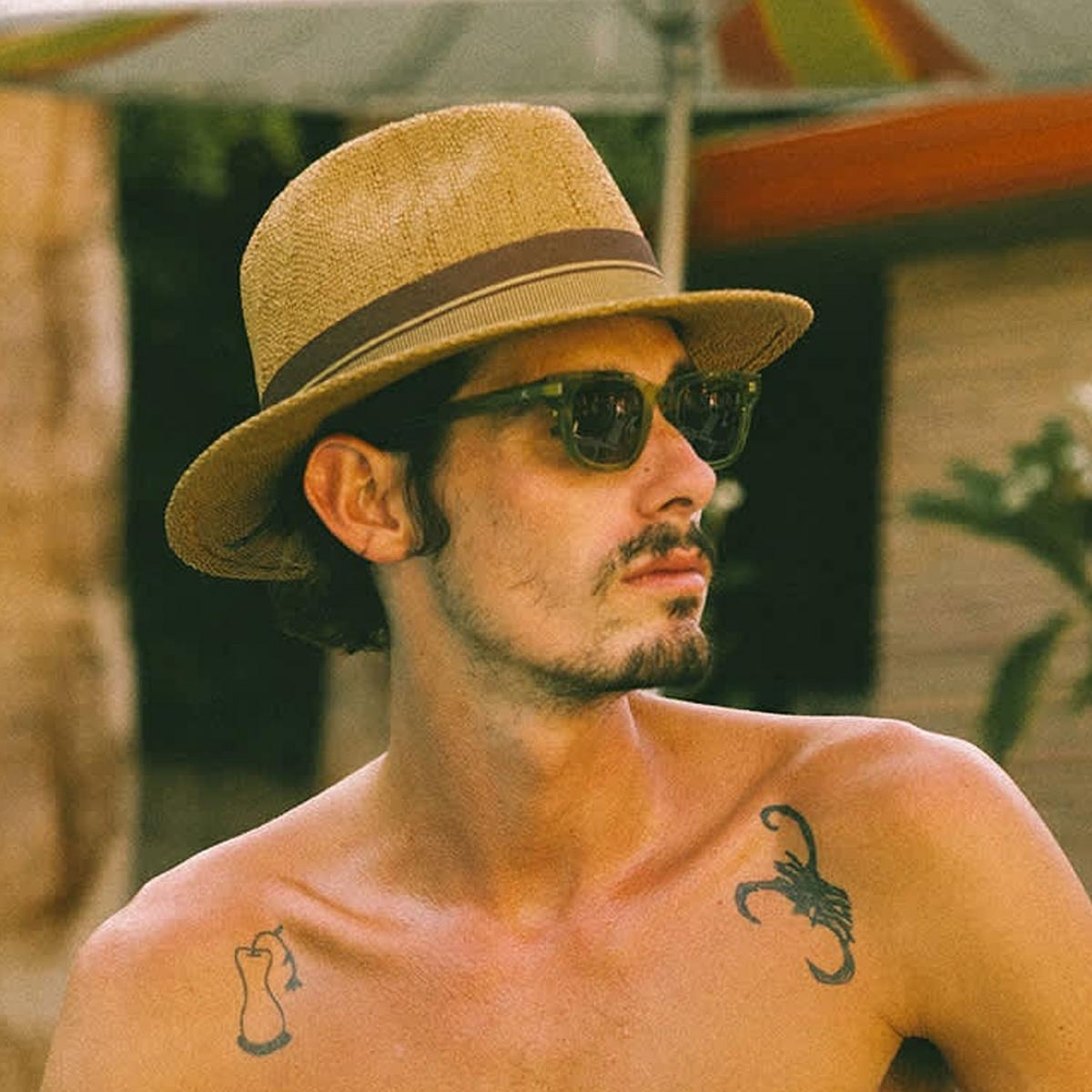 BRIXTON HATS | Roma Bangora Straw Fedora Hat | 128362 | lsmone | COFFEE